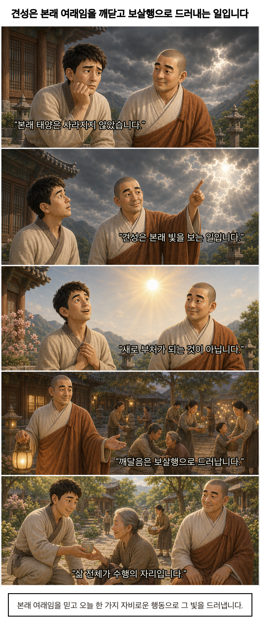 견성은 본래 여래임을 깨닫고 보살행으로 드러내는 일입니다 카툰