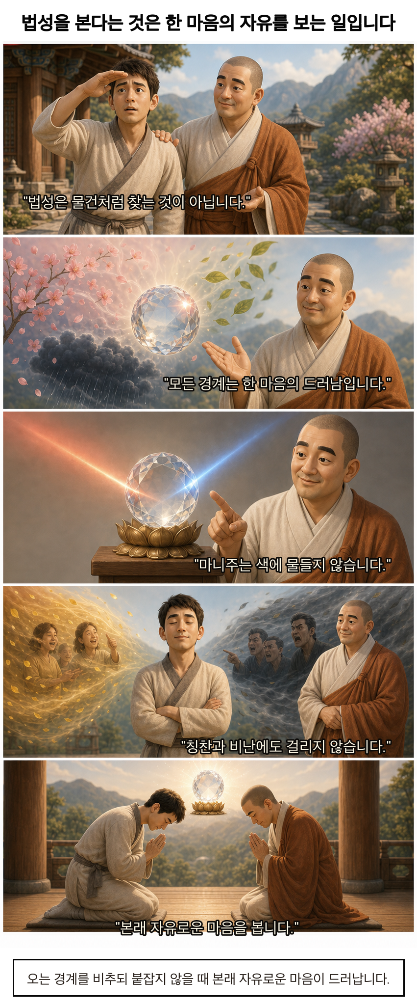 법성을 본다는 것은 한 마음의 자유를 보는 일입니다 카툰