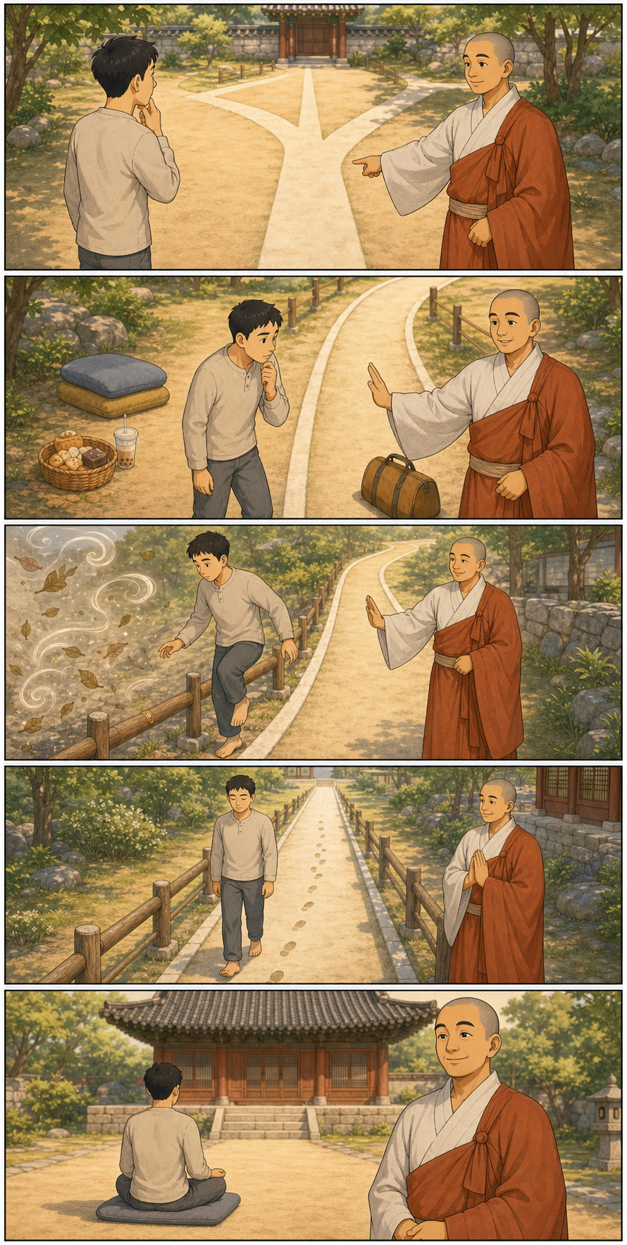 규칙은 집중을 지켜 주는 길입니다 카툰