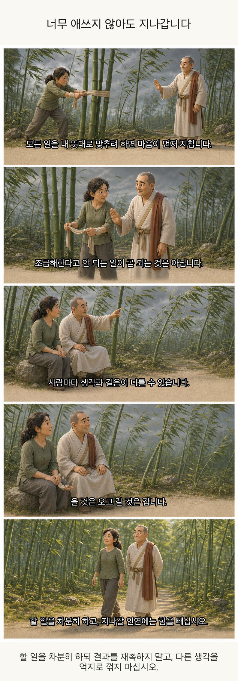 너무 애쓰지 않아도 지나갑니다 카툰