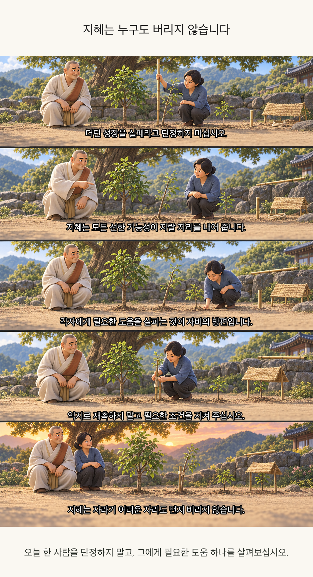 지혜는 누구도 버리지 않습니다 카툰