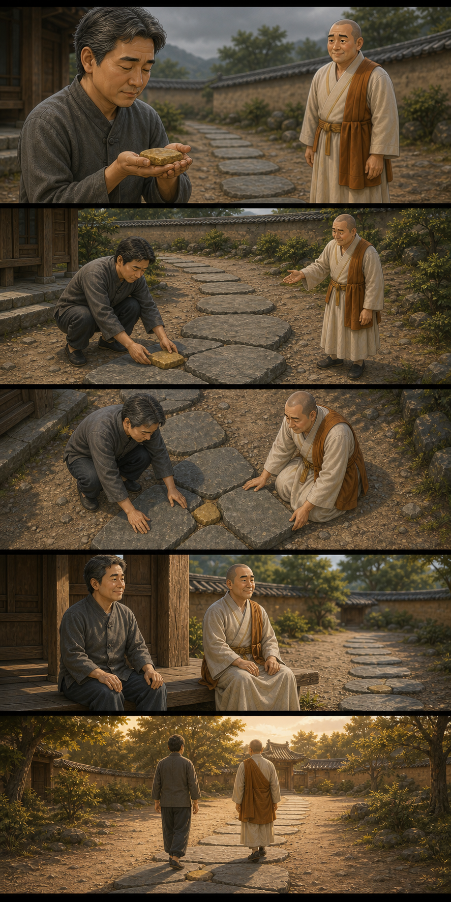 복을 구하는 마음을 지혜로 키우십시오 카툰