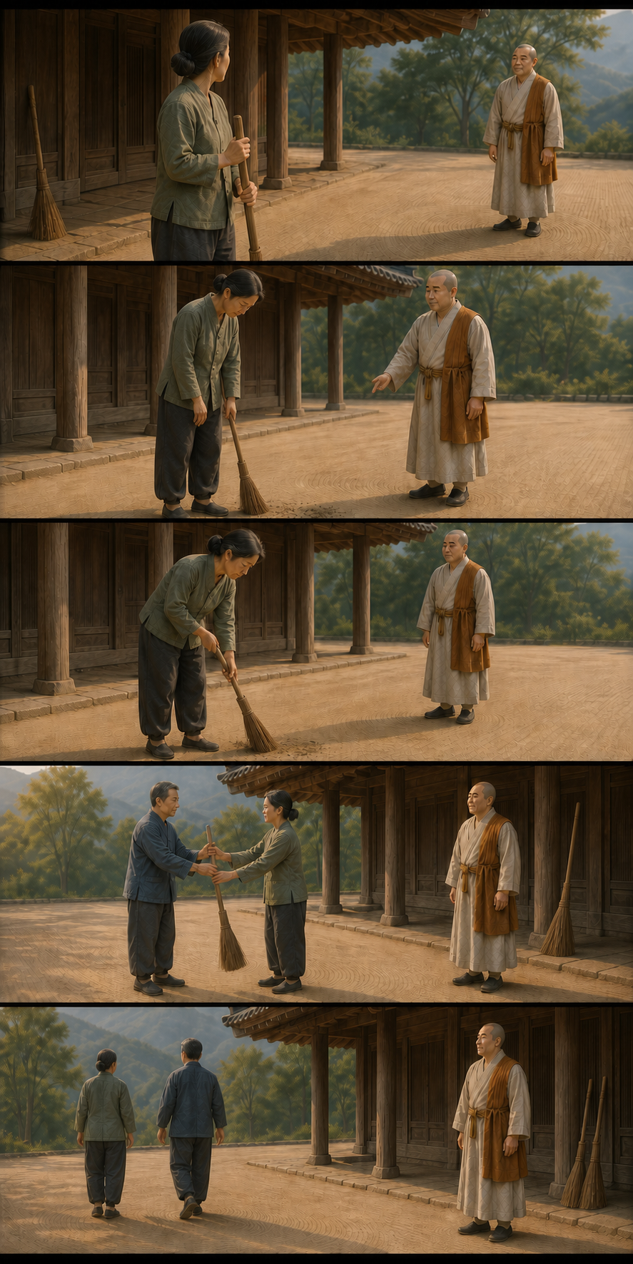 좋은 일을 하되 그 마음을 깨끗이 하십시오 카툰
